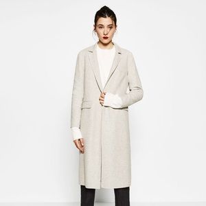 ZARA LIGHT GRAY WOOL COAT